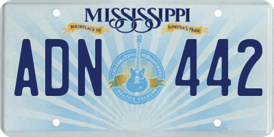 MS license plate ADN442