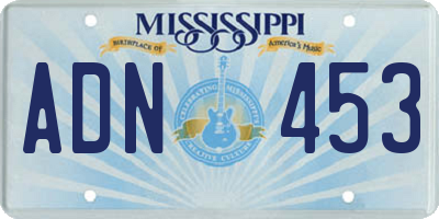 MS license plate ADN453