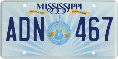 MS license plate ADN467