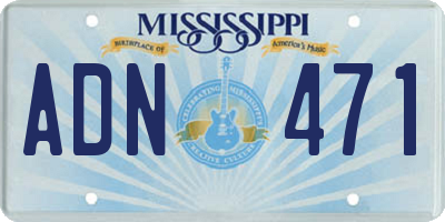 MS license plate ADN471