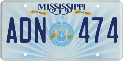 MS license plate ADN474