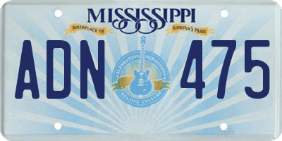 MS license plate ADN475