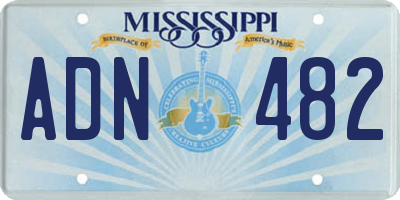 MS license plate ADN482