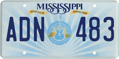 MS license plate ADN483
