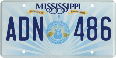 MS license plate ADN486