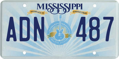 MS license plate ADN487