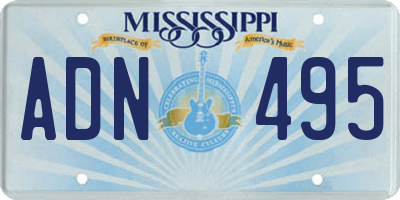 MS license plate ADN495