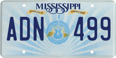 MS license plate ADN499