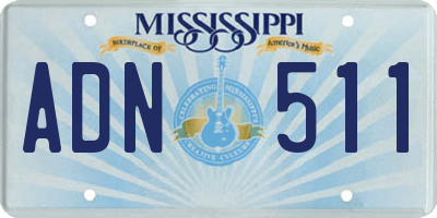 MS license plate ADN511
