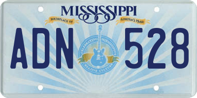 MS license plate ADN528