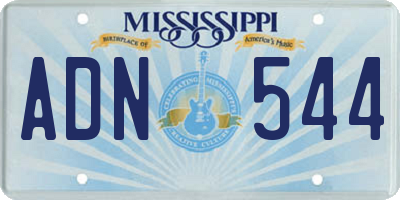 MS license plate ADN544