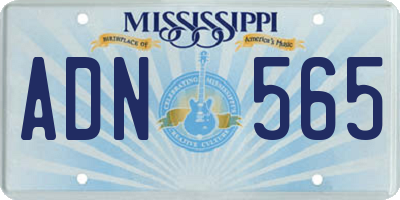 MS license plate ADN565