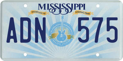 MS license plate ADN575