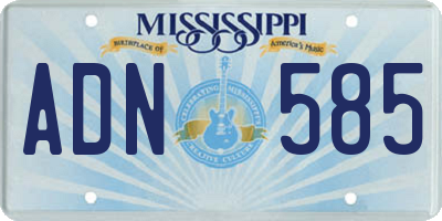 MS license plate ADN585