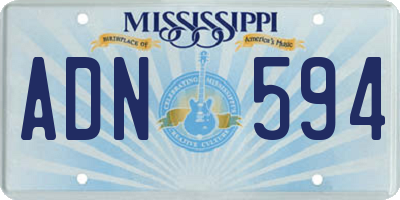 MS license plate ADN594