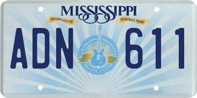 MS license plate ADN611