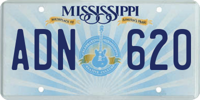 MS license plate ADN620