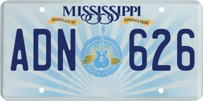 MS license plate ADN626