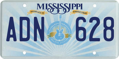 MS license plate ADN628