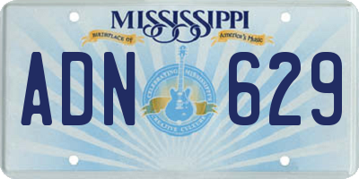 MS license plate ADN629