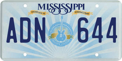 MS license plate ADN644