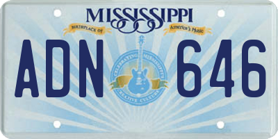 MS license plate ADN646