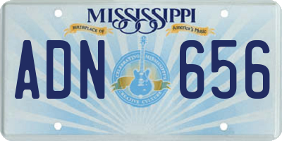 MS license plate ADN656