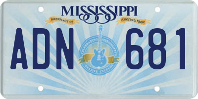 MS license plate ADN681