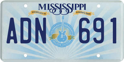 MS license plate ADN691
