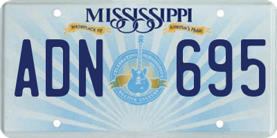MS license plate ADN695