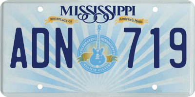 MS license plate ADN719