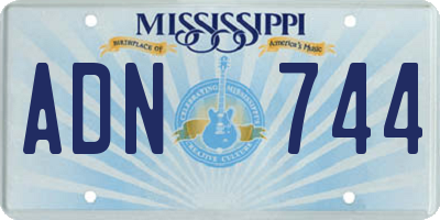 MS license plate ADN744