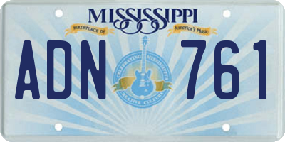 MS license plate ADN761