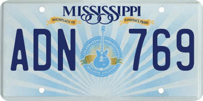 MS license plate ADN769