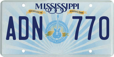 MS license plate ADN770