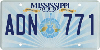 MS license plate ADN771