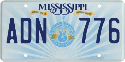 MS license plate ADN776