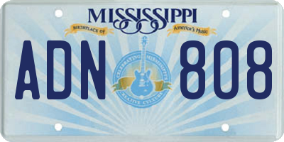 MS license plate ADN808
