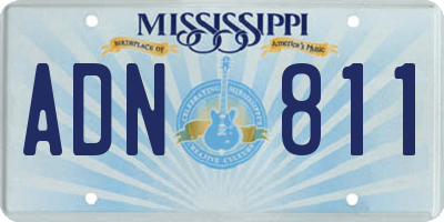 MS license plate ADN811