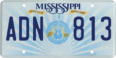 MS license plate ADN813
