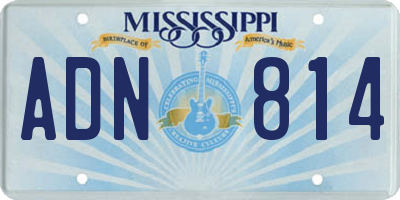 MS license plate ADN814