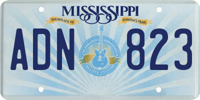 MS license plate ADN823