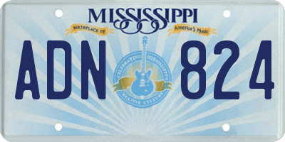 MS license plate ADN824