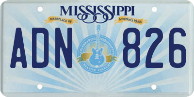 MS license plate ADN826