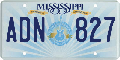 MS license plate ADN827