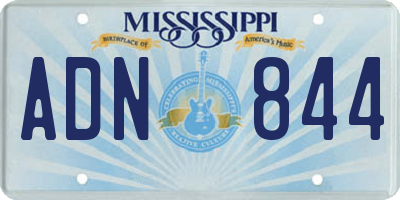 MS license plate ADN844