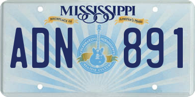 MS license plate ADN891