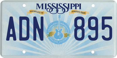MS license plate ADN895