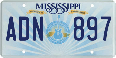 MS license plate ADN897