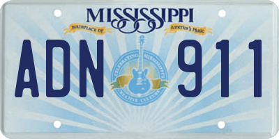 MS license plate ADN911